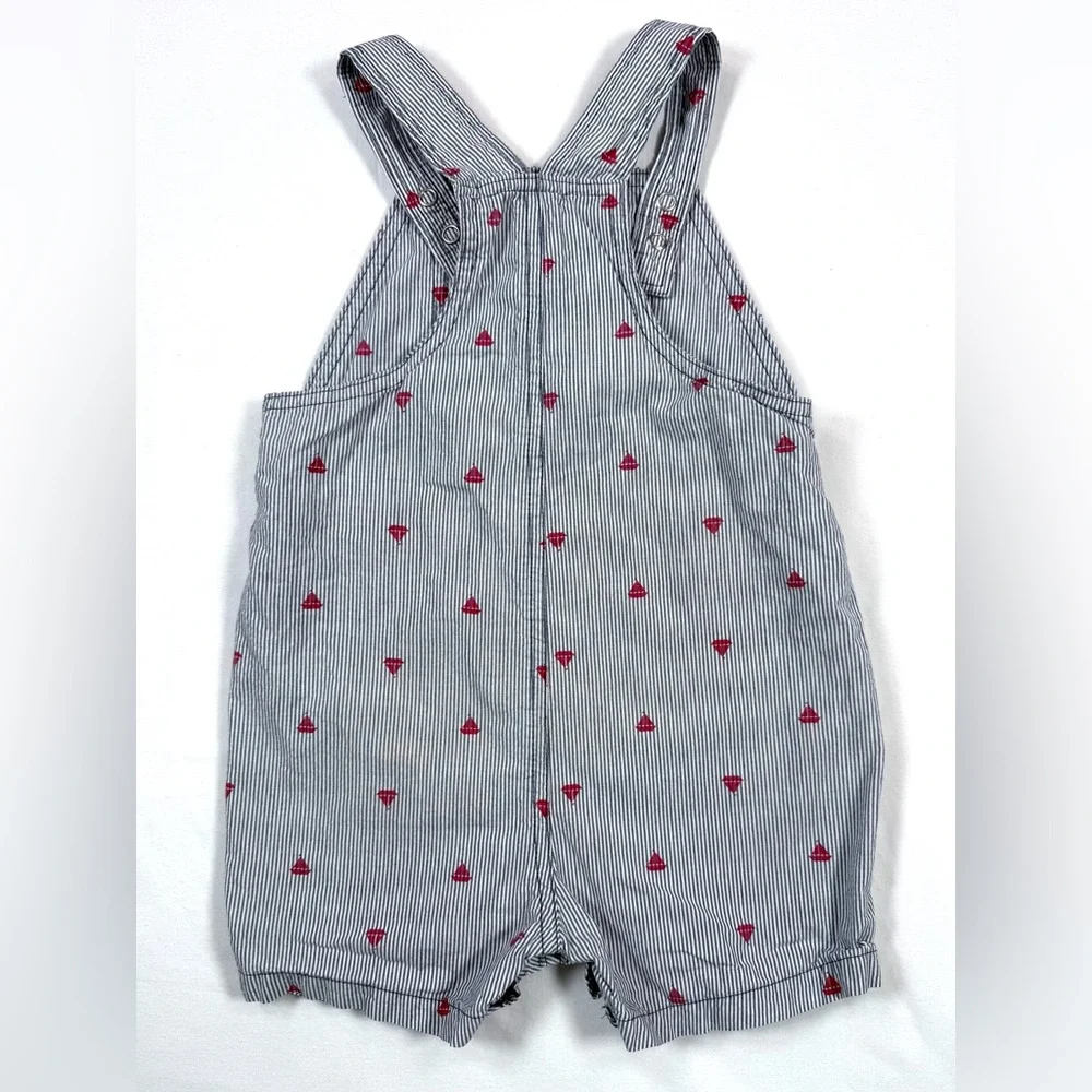 CARTER’S Baby Sailboat Stripe Overalls 18M Nautical Playful Cute‎ Outdoor